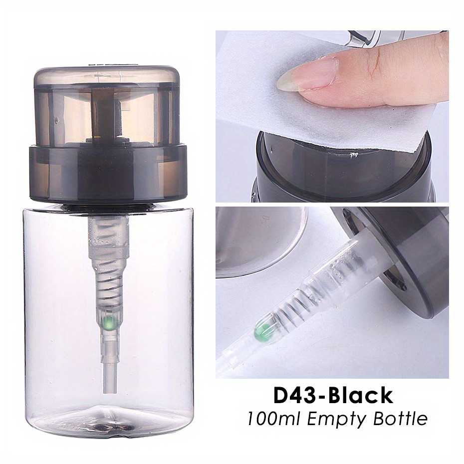 TEMU 100ml Refillable Liquid Storage Empty Pump Bottle For Nail