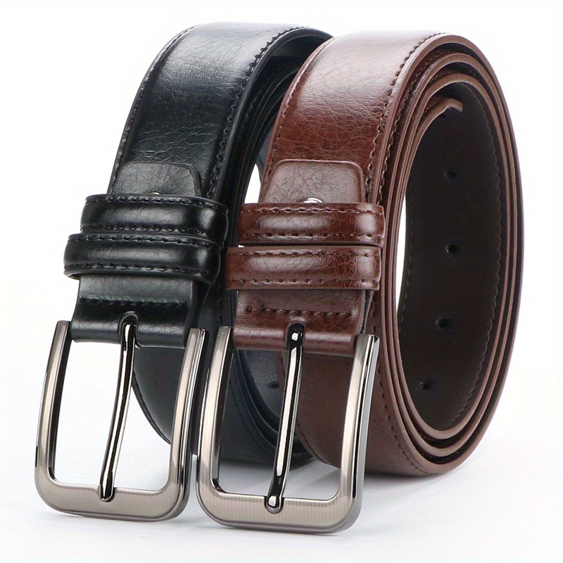 TEMU 2pcs Genuine Alloy Pin Buckle - Casual , For Jeans & Father's Day