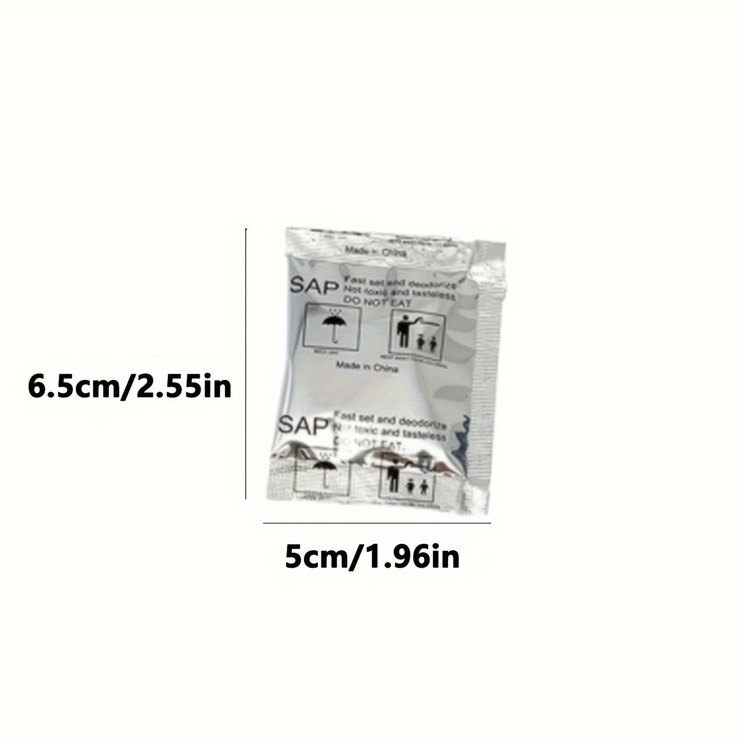 [Quick Resin Gel] 50-Pack Quick Absorbent Resin Gel Pouches | Sanitation & Emergency Deodorizer for Camping & Outdoor Use - Portable Toilets