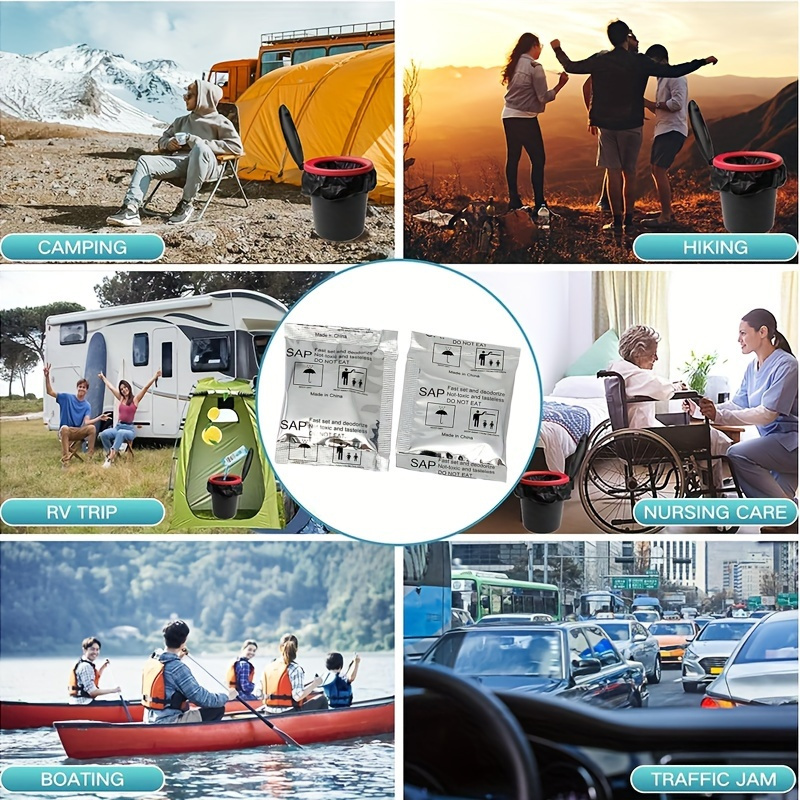 [Quick Resin Gel] 50-Pack Quick Absorbent Resin Gel Pouches | Sanitation & Emergency Deodorizer for Camping & Outdoor Use - Portable Toilets