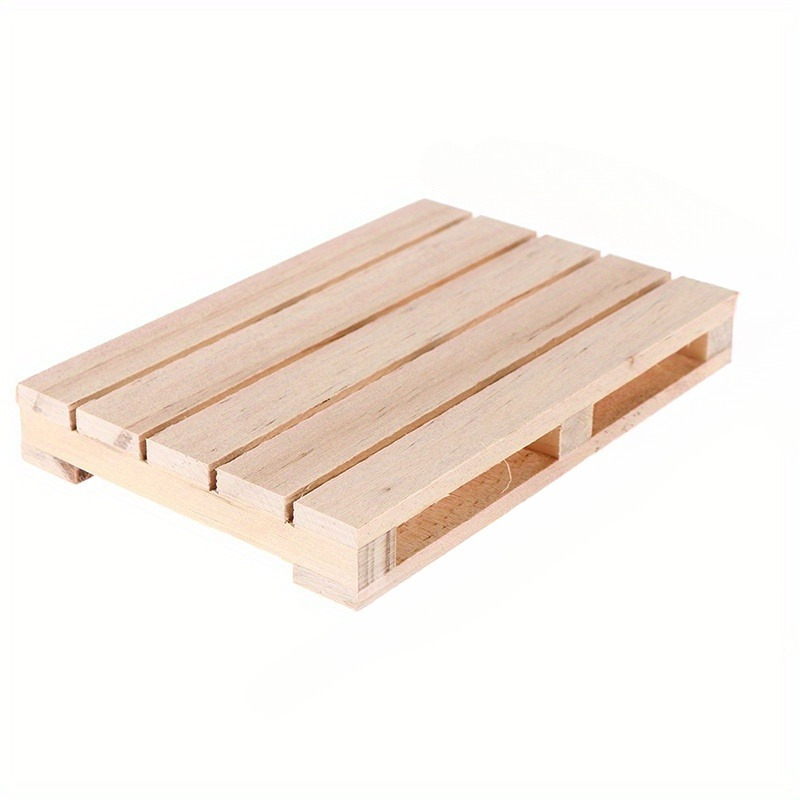 1pc Mini Wooden Pallet Coasters - Insulated Cup Mat For Hot And Cold Drinks - Indoor And Outdoor Decorations - Kitchen, Living Room, Office, Desktop - Abstract Crafts Decorations - Decor