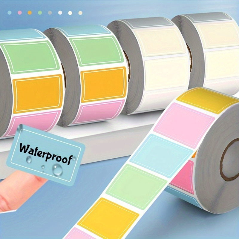 

500pcs/roll Waterproof Self-adhesive Labels - Blank Handwritten Name & Category Index Stickers, Small Note , Label Stickers