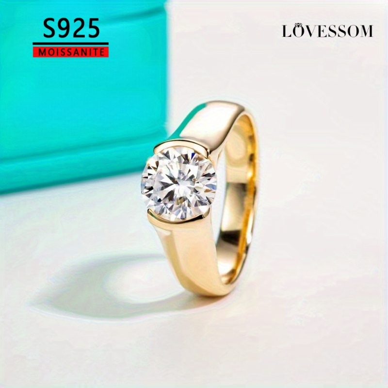 

Lovessom 2ct/3ct Moissanite Engagement - , 925 Silvery , For Weddings & Parties