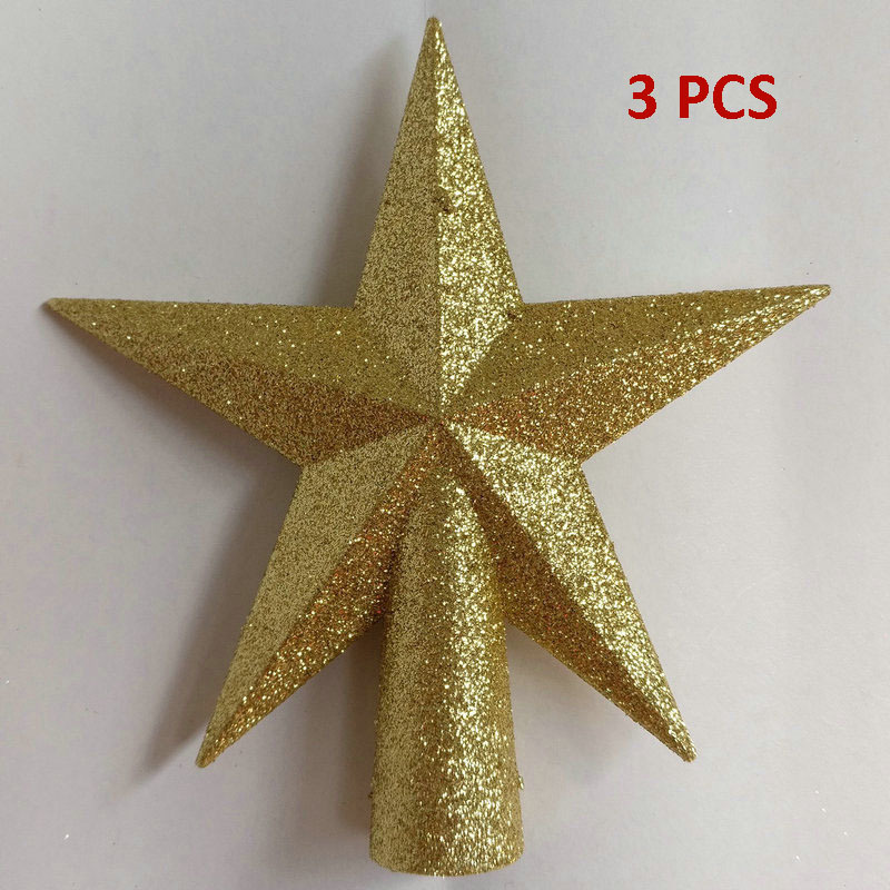 TEMU 3pcs Small Christmas Tree Topper Mini Star Tree Topper Christmas Star For Small Christmas Ornaments Decorative Tree Star For Holiday Xmas Home