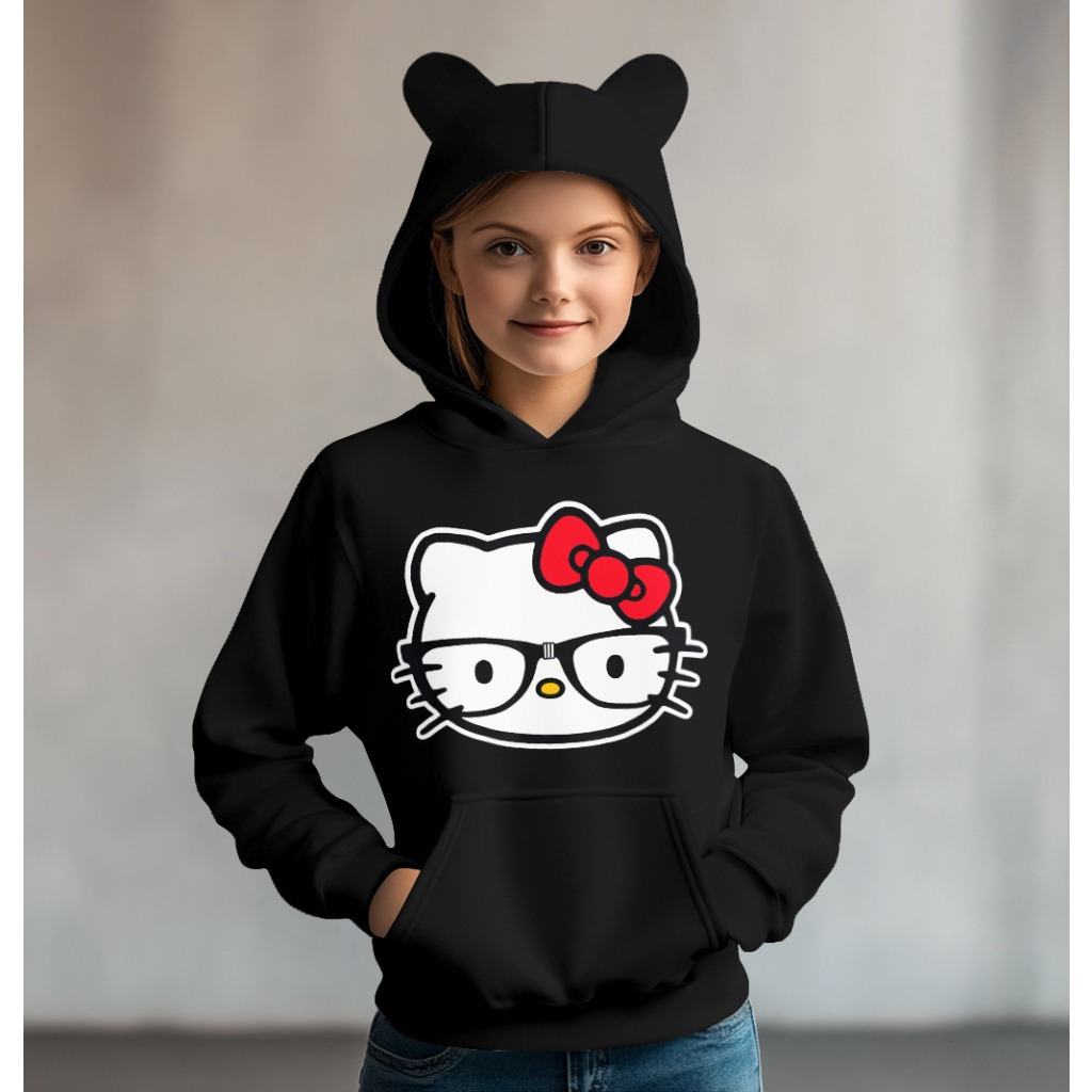 Sanrio Hello Kitty Girls Cartoon Novelty Hoodie Children'S Cute Hooded Sweatshirt