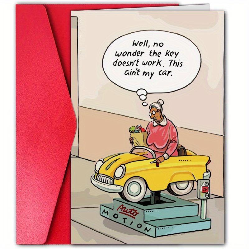 TEMU 1pc, Humorous Birthday Greeting, Birthday Card For Her, Birthday Card For , Birthday Card For Husband, Birthday Card For Dad, Birthday Card For