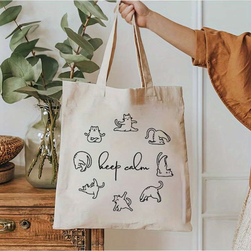 

Cat- Tote Bag - Spacious & , Washable