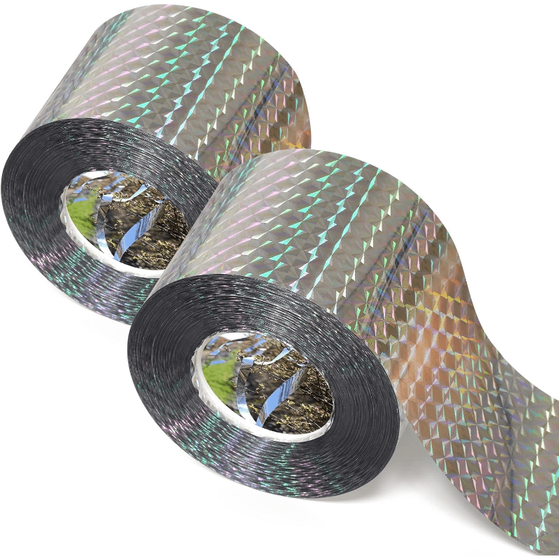 reflective bird scare tape ribbon 333ft double sided outdoor deterrent for geese pigeons ducks  