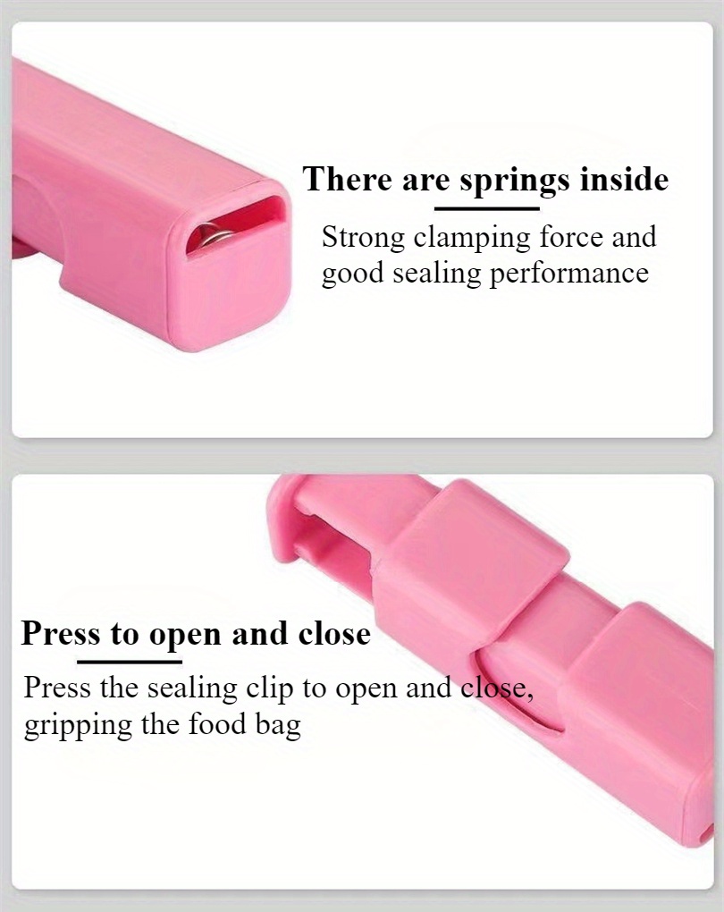 plastic food bag sealing clips kitchen   details 3