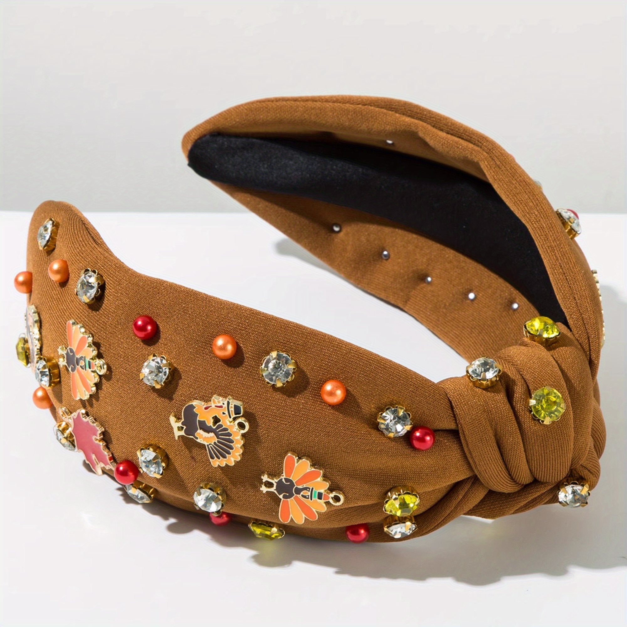 women thanksgiving headband turkey maple leaf hoop party  display picture 1