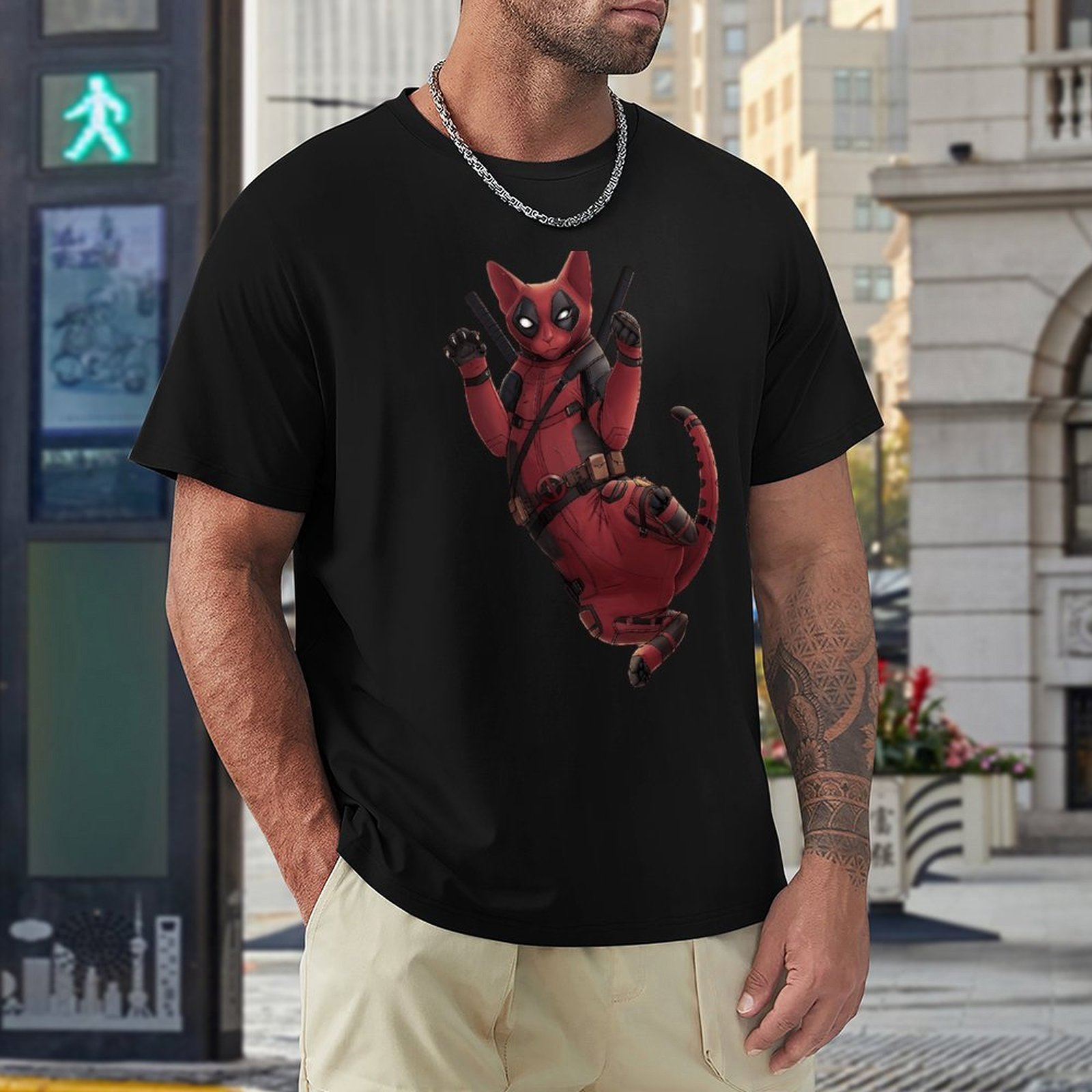 

1pc, Best Cover Graphic T-shirt, Men's Casual Round Neck T-shirt