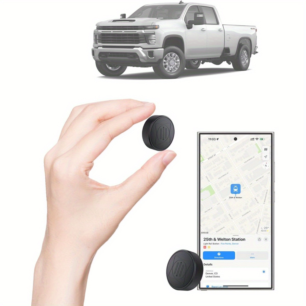 

2pcsmini Gps For Vehicles - Ship 2024 Magnetic , Full Usa Coverage, No Monthly Fee, Long Standby Gsm Sim Smallest Gps For Truck