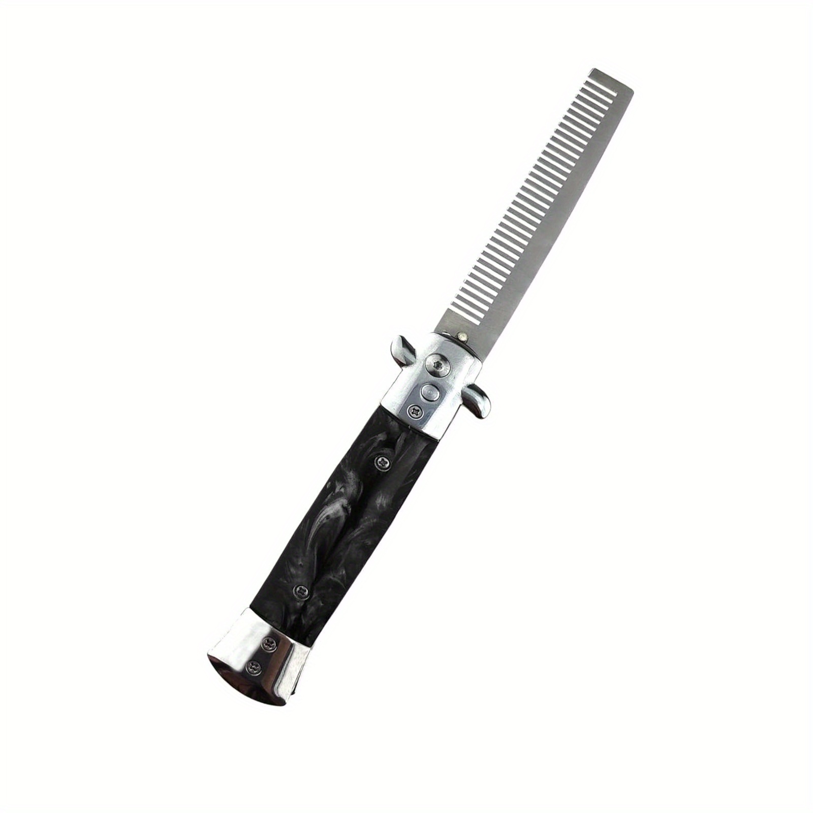 

Steel Switchblade Oil Comb Hairstyling Steel Comb - For And ()