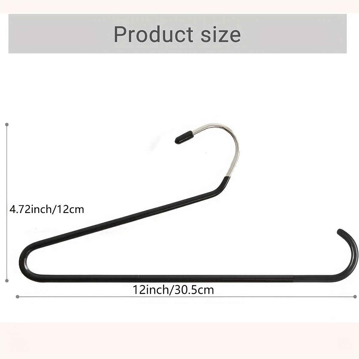 space saving baseball cap hanger set   metal plastic anti slip pvc coating z shaped design for   organization in wardrobes details 3