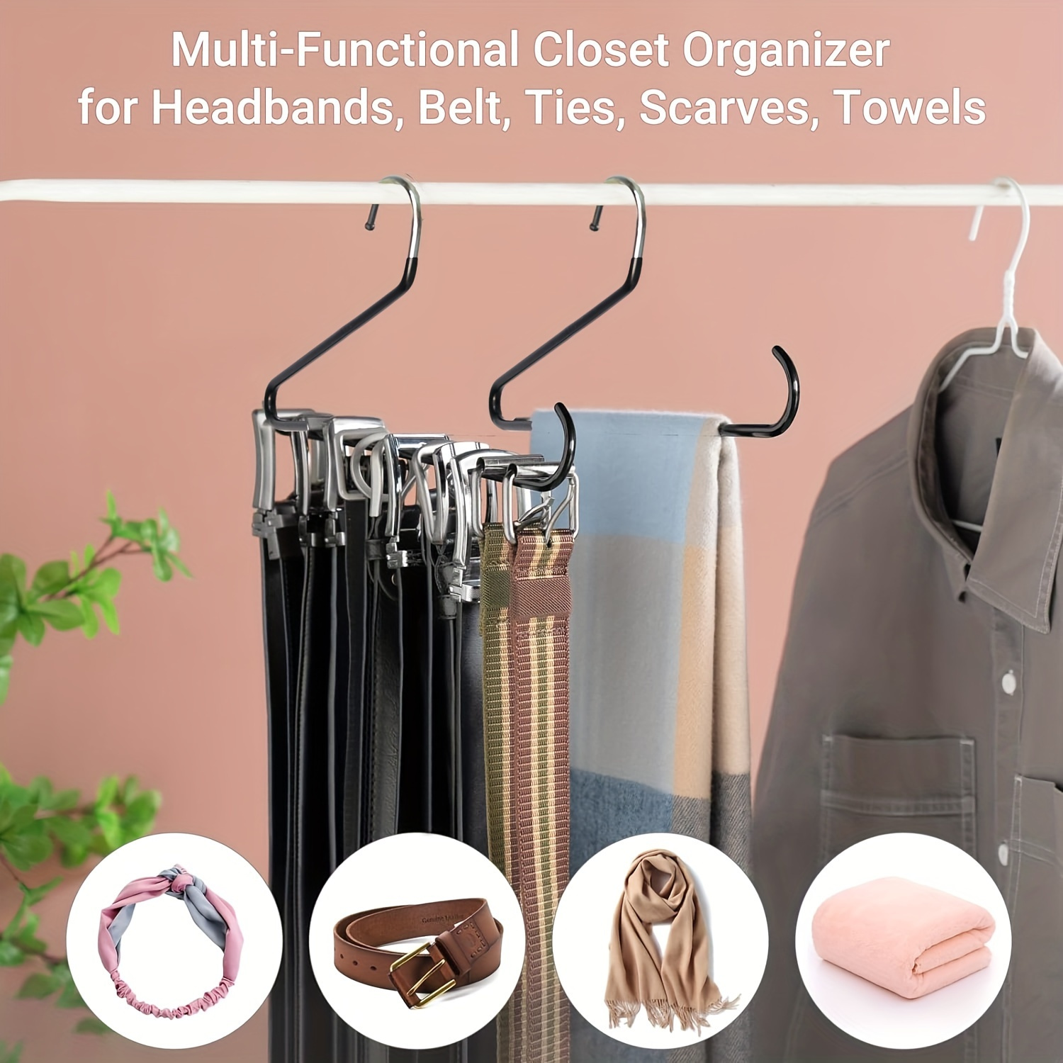 space saving baseball cap hanger set   metal plastic anti slip pvc coating z shaped design for   organization in wardrobes details 6