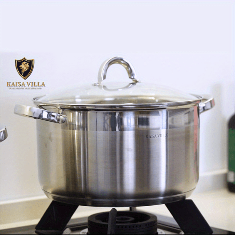 3  stainless steel soup pots set thickened 5 layer bottom double ear handle heat resistant easy to   for gas stove induction cookers details 2