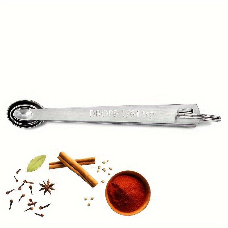 5pcs mini stainless steel measuring spoons set food grade kitchen utensils for seasoning coffee and cooking   and   essential kitchen accessories details 4