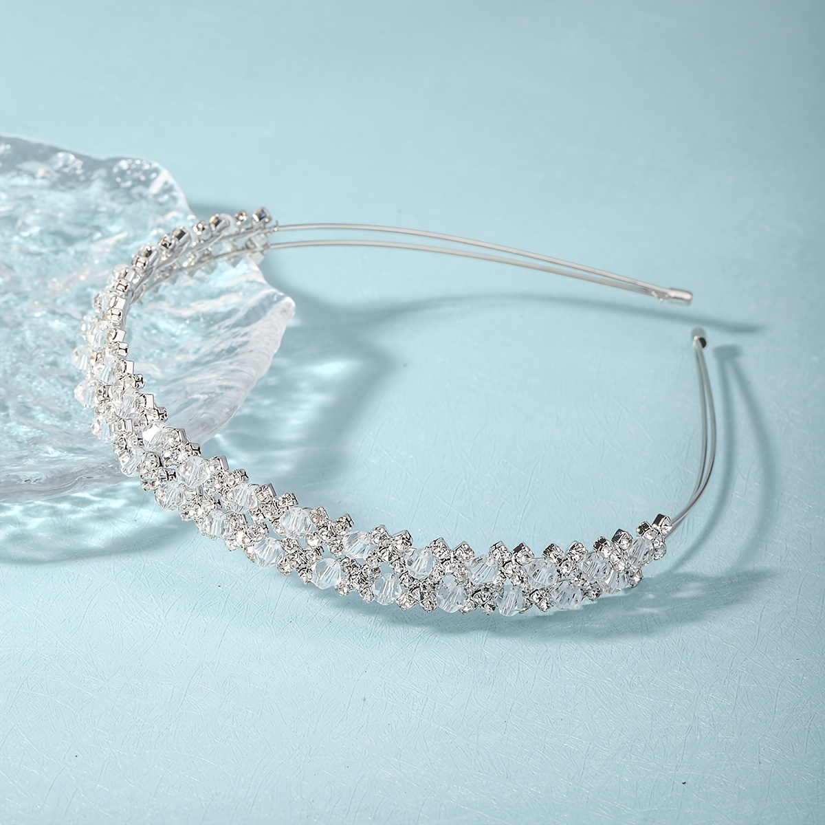 элегантная двойная ободка для невесты ручной работы для свадеб детали 3