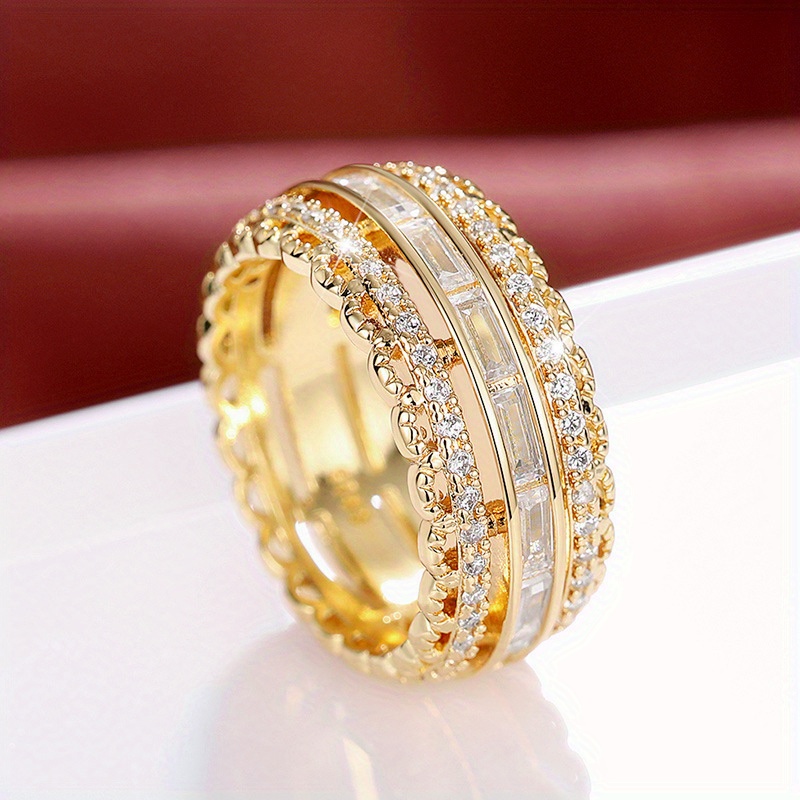 

Fashion Fashion Jewelry Ornament Micro Inlaid Zircon Exaggerated Popular Ring Ring Rings