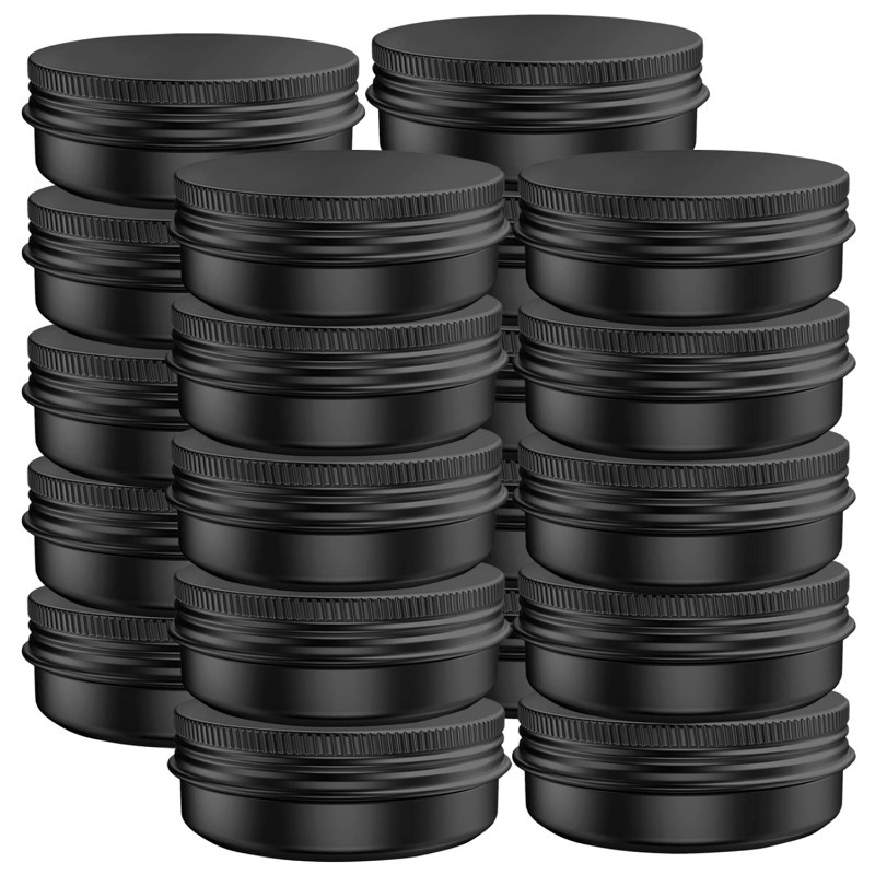 Set Of 20 Leak-resistant Aluminum Jars, Each Holding 1 Ounce, With Round Screw-on Lids, Suitable For Cosmetics, Salves, Balms, Lip Balm, And More, In A 60ml