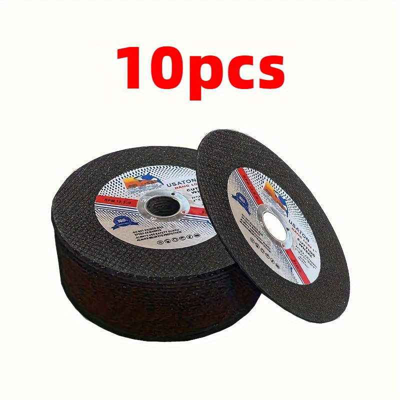 

10pcs Metal Cutting Discs - Double Mesh Resin Grinding Wheels, 1.2mm , Stainless Steel Cutting Blade For Efficiency