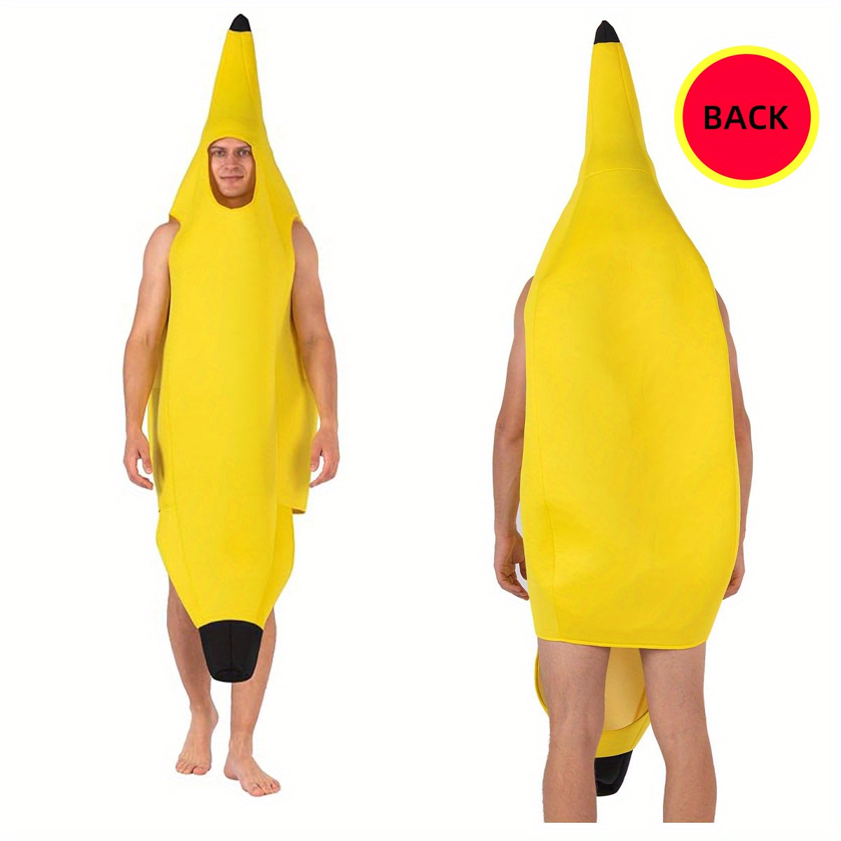 

Banana Costume For Adults, Fits Most, Featherless, No Electricity Required, Supplies, Novelty Party Wear
