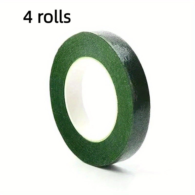 Image of 4 Rolls Craft Floral Tapes - Paper-based Adhesive Tapes For Floral Arrangement And Stem Edges