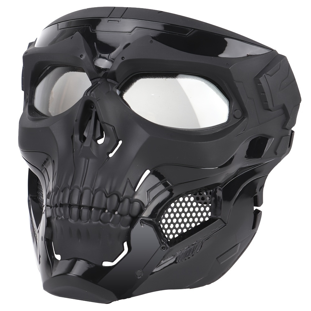 

Skeleton Themed Mask - Plastic Drawstring Closure For Outdoor Sports And Training