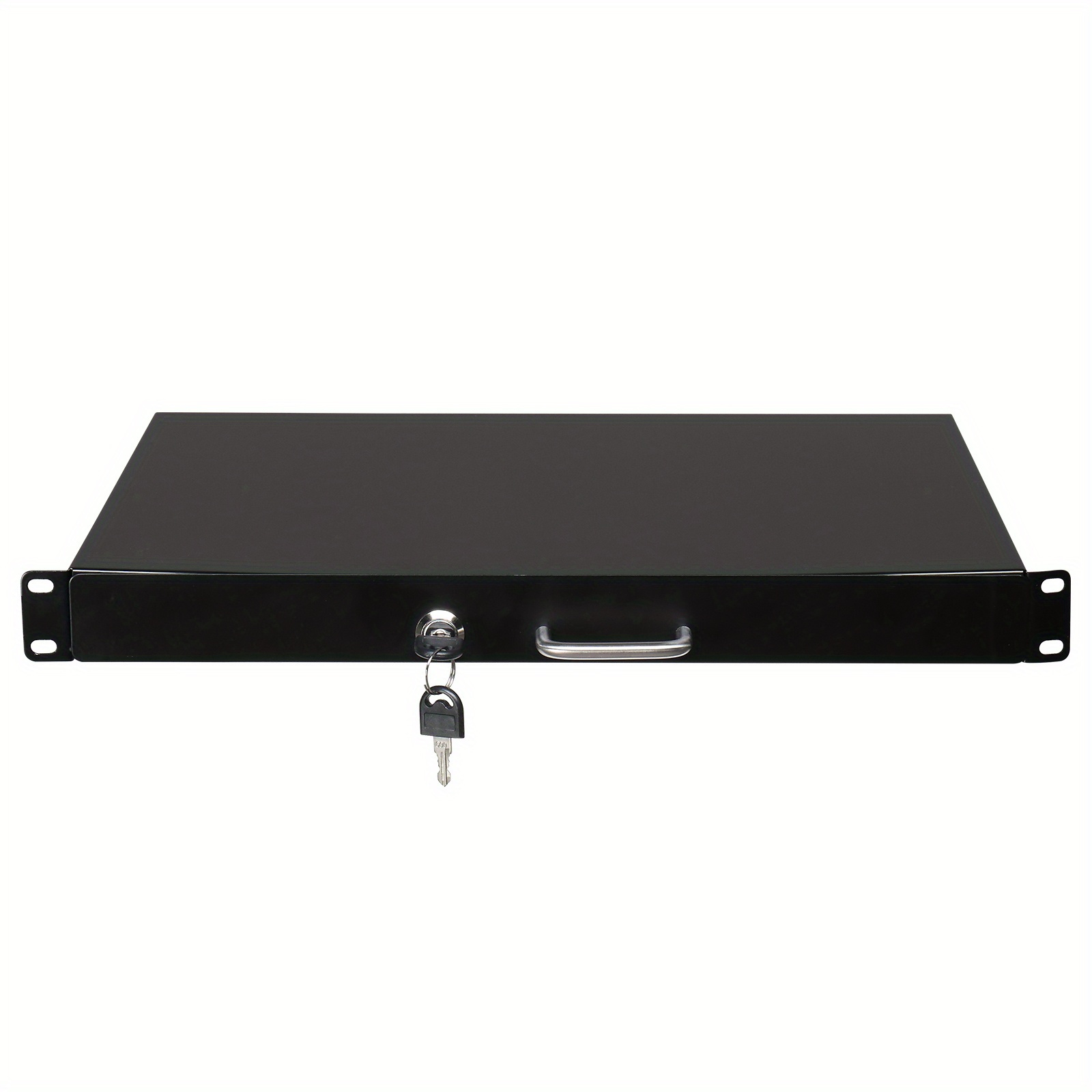 

19" 1u Dj Drawer Equipment Cabinet With Keys Black