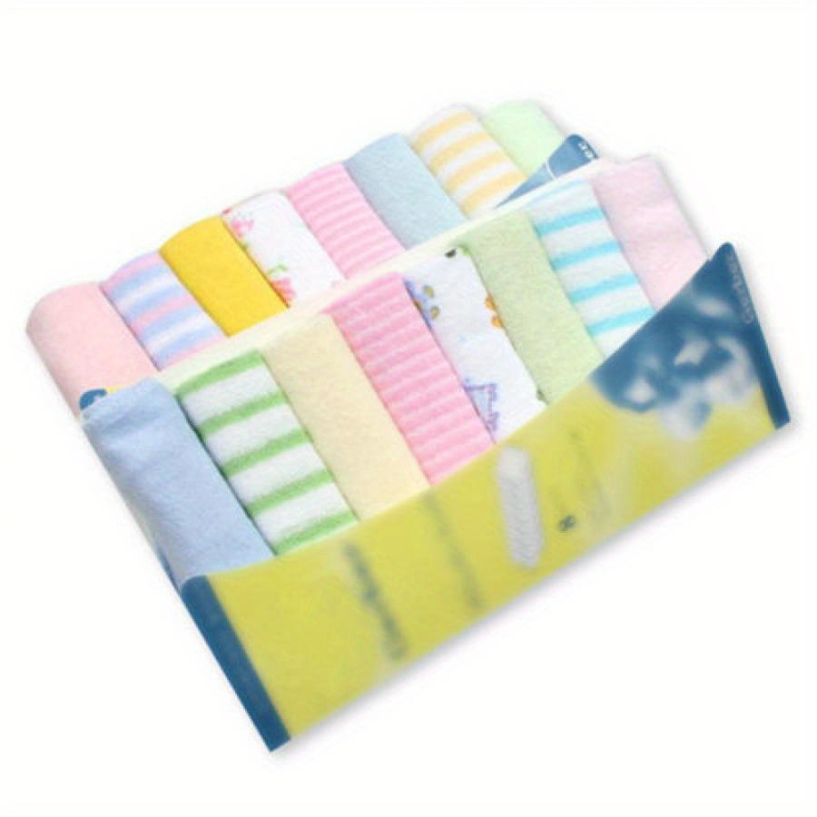 

Soft Infant Newborn Small Towels, 8 Pieces Towels With Patterns And Stripes