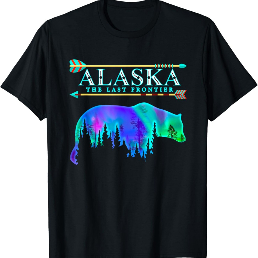 

Alaska State Pride T-shirt - And Bear Graphic For Men - Tee