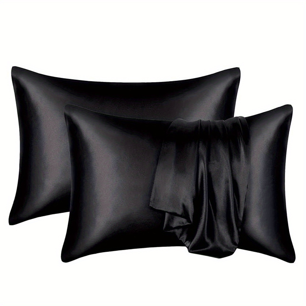 1pc luxurious   pillowcase breathable   cooling feel solid color with envelope closure machine washable details 0