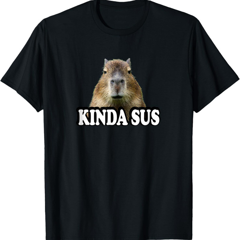 

Capybara T-shirt, Men's Women's T-shirt, Trendy Funny Cotton T-shirt, Big And Tall Men Shirts, Suitable For Casual Daily Outdoor Activities At Home