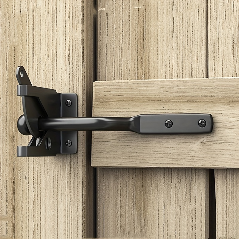 

Automatic Gravity Self-locking For Wooden Fence Gate - Steel, Black