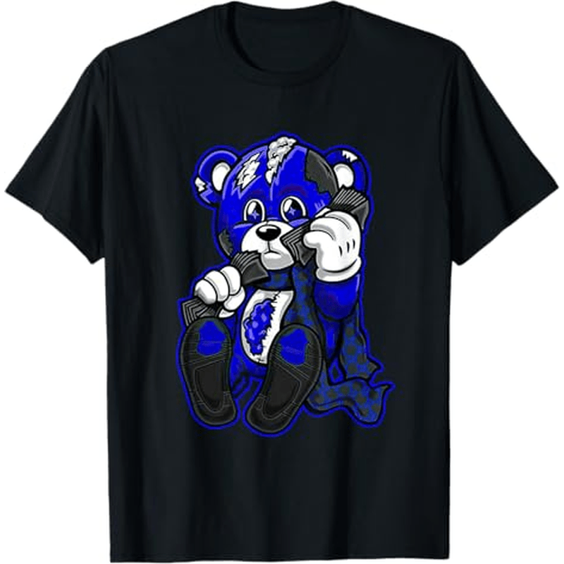 

5 Racer Blue Tee Money Streetwear Racer Blue 5s T-shirt, 100% Cotton, Gift For Men Women Dad Mom Friends, S-xxxl, Black