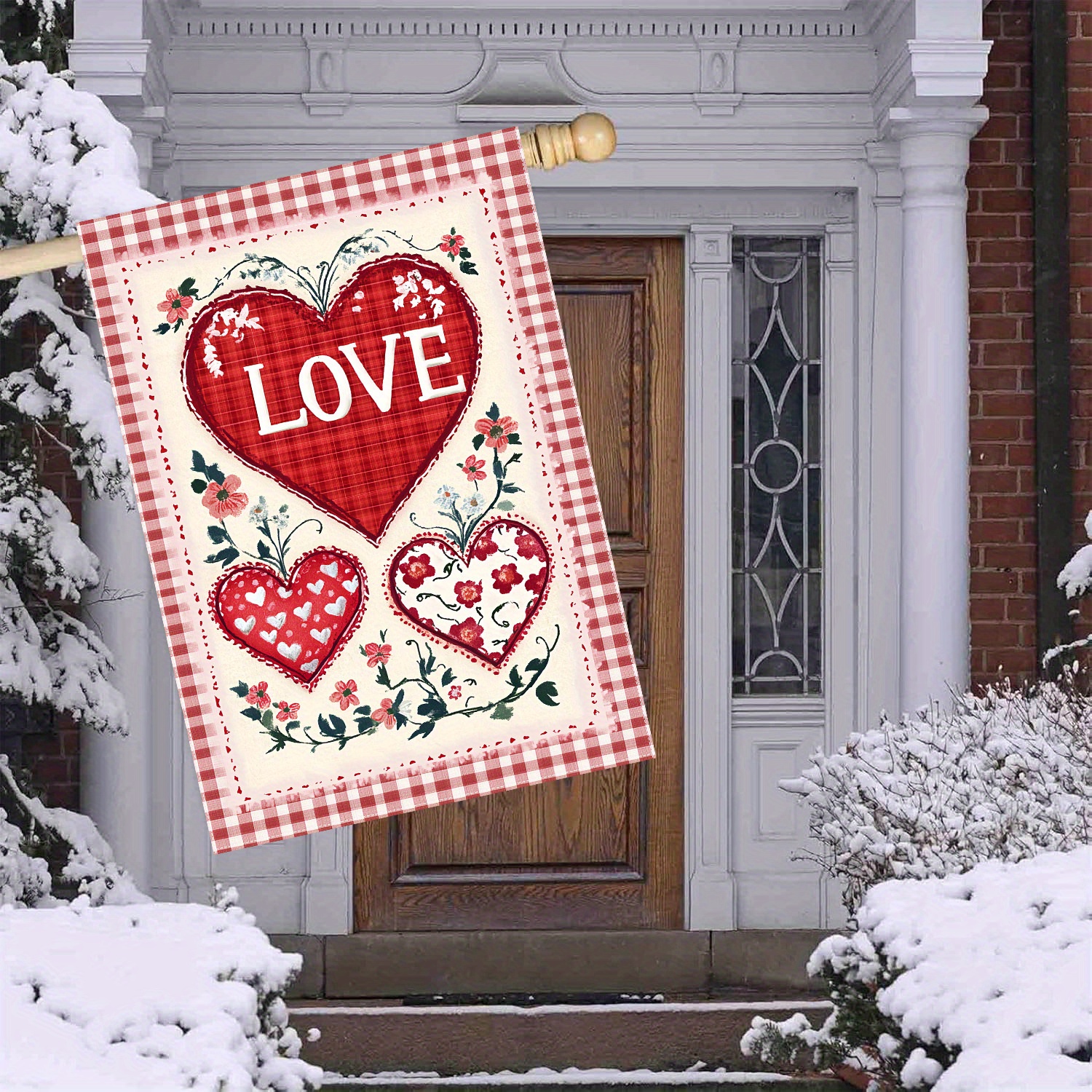 

Valentine's Day Love Garden Flag - Double Sided Polyester Decorative Flag For Outdoor, , Lawn Decoration - 28x40 Inches - No Electricity Needed