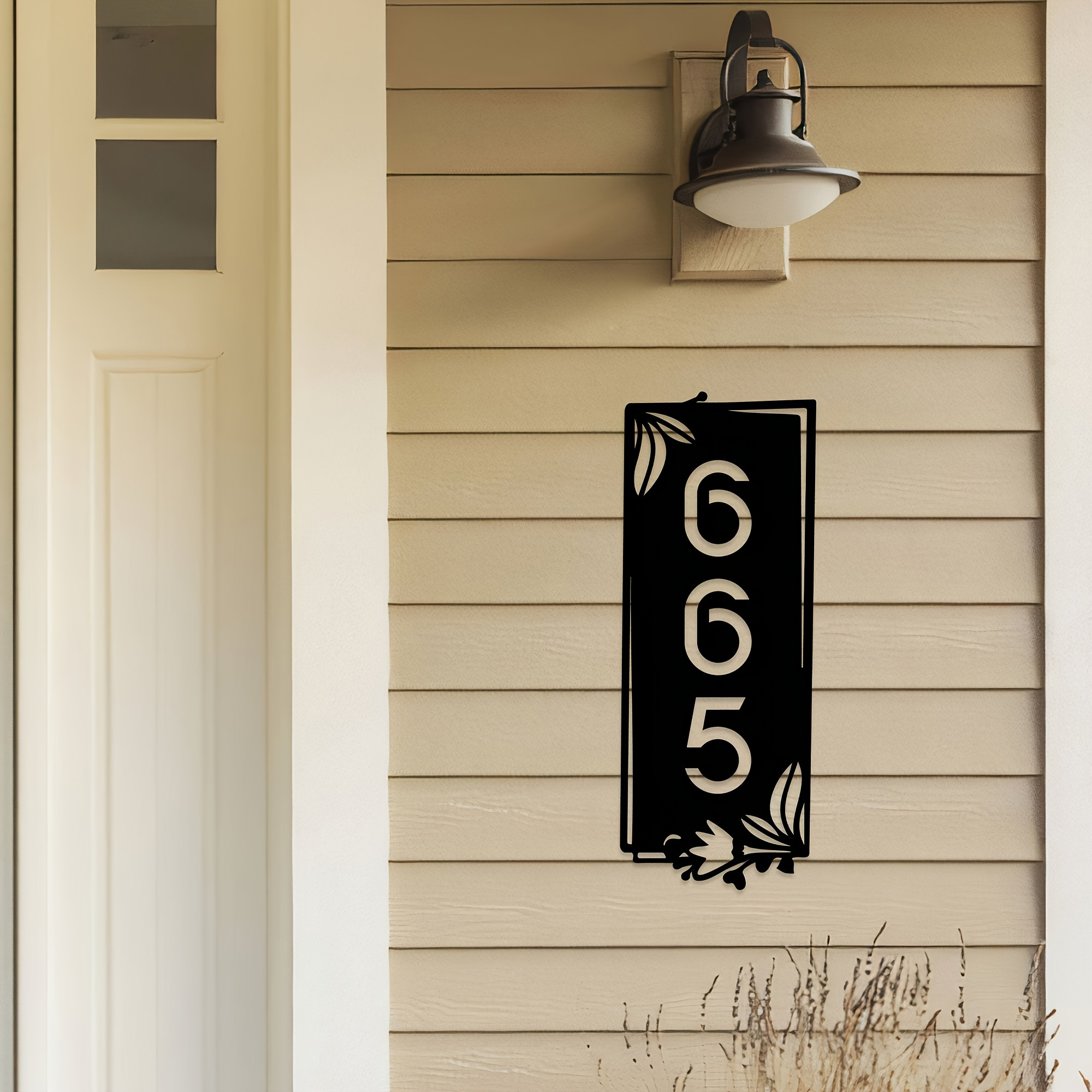 personalized black metal family name sign matte   for   room patio decor details 1