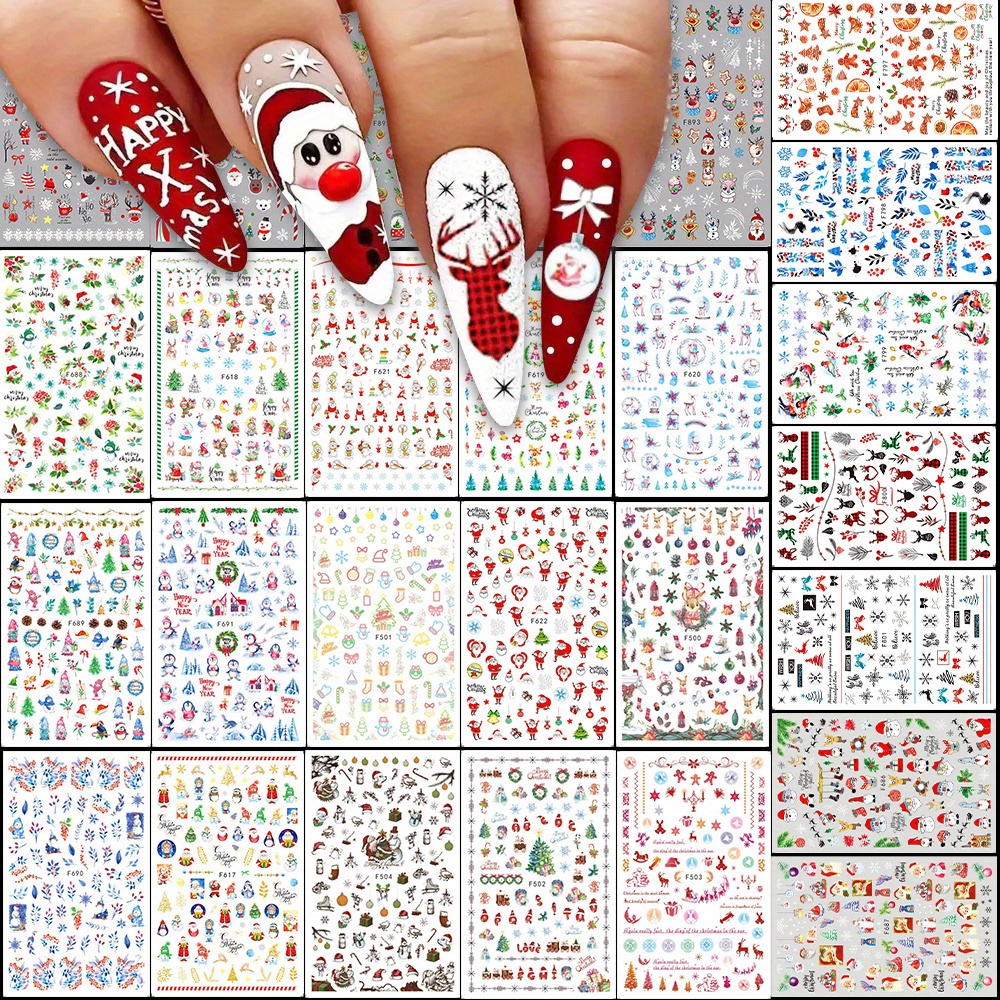 

27pcs, Christmas Art , Adhesive Elk Snowmansanta Art Decals For Dly Or Salons, For Women And