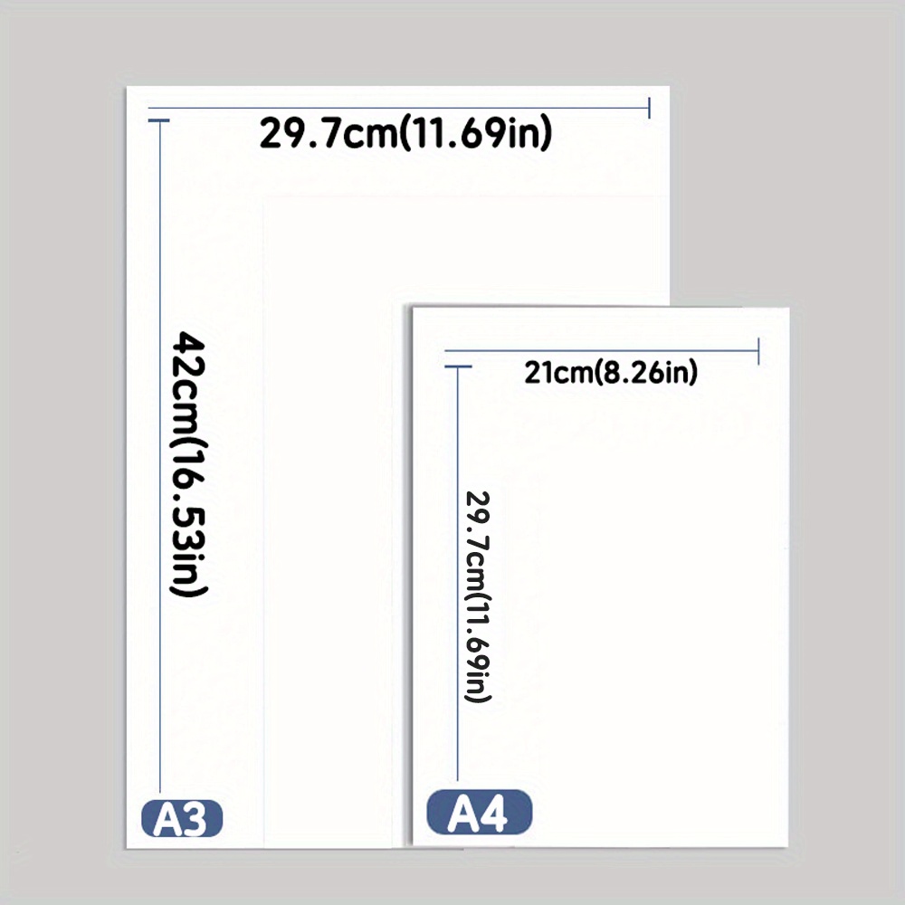 Papier Cartonné Blanc A3 300gsm - 30 Feuilles - Pour Cartes, Invitations, DIY - PAC01WH030