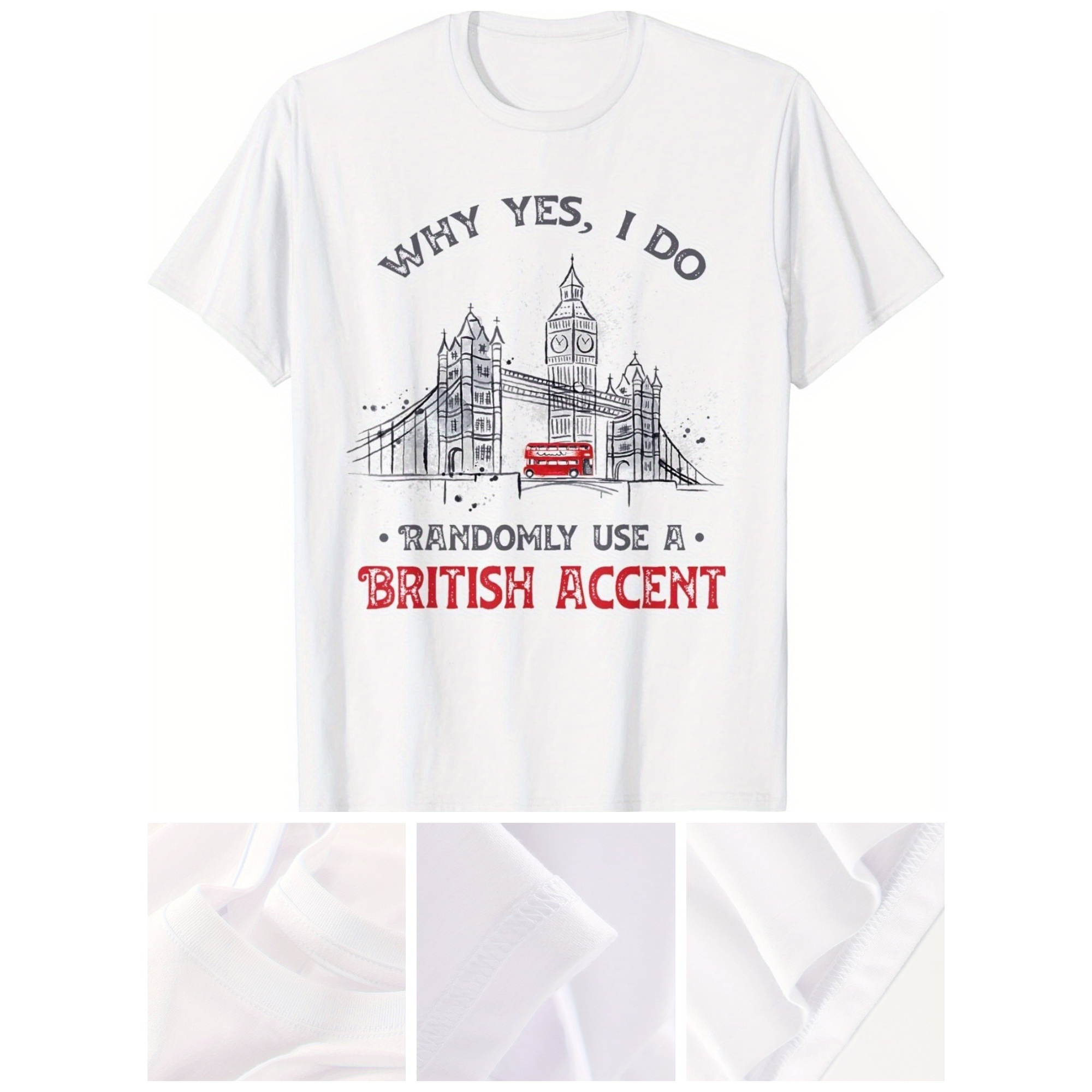 

British Accent Stylish T-shirt For Men- Comfort And