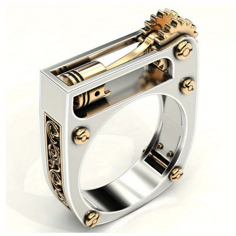 

1 Piece Of Geometric Mechanical Men's And Women's Ring Coated With Technology Jewelry