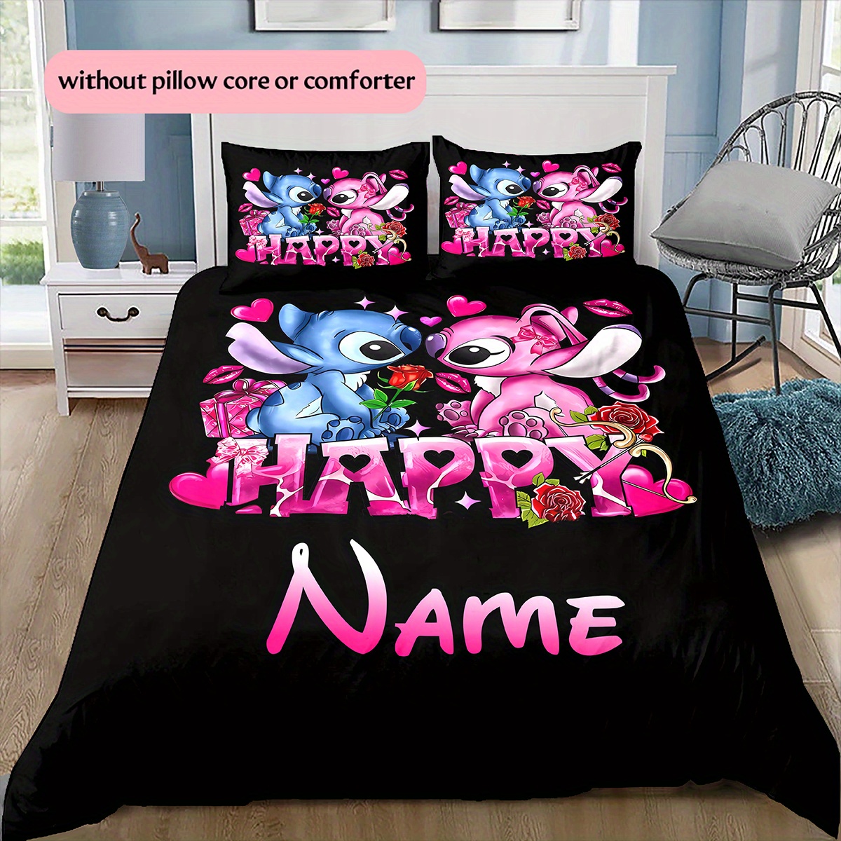 

3d Name Bedding For Bedroom Decor Bedclothes Christmas (1 * +2 * Pillowcase, )