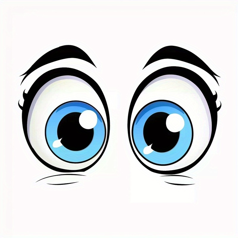 A Set Of Waterproof Pvc Anime Eye Stickers, Suitable For Cars, , Laptops, Game Consoles - -resistant Anime Character Sticker Set For Decoration