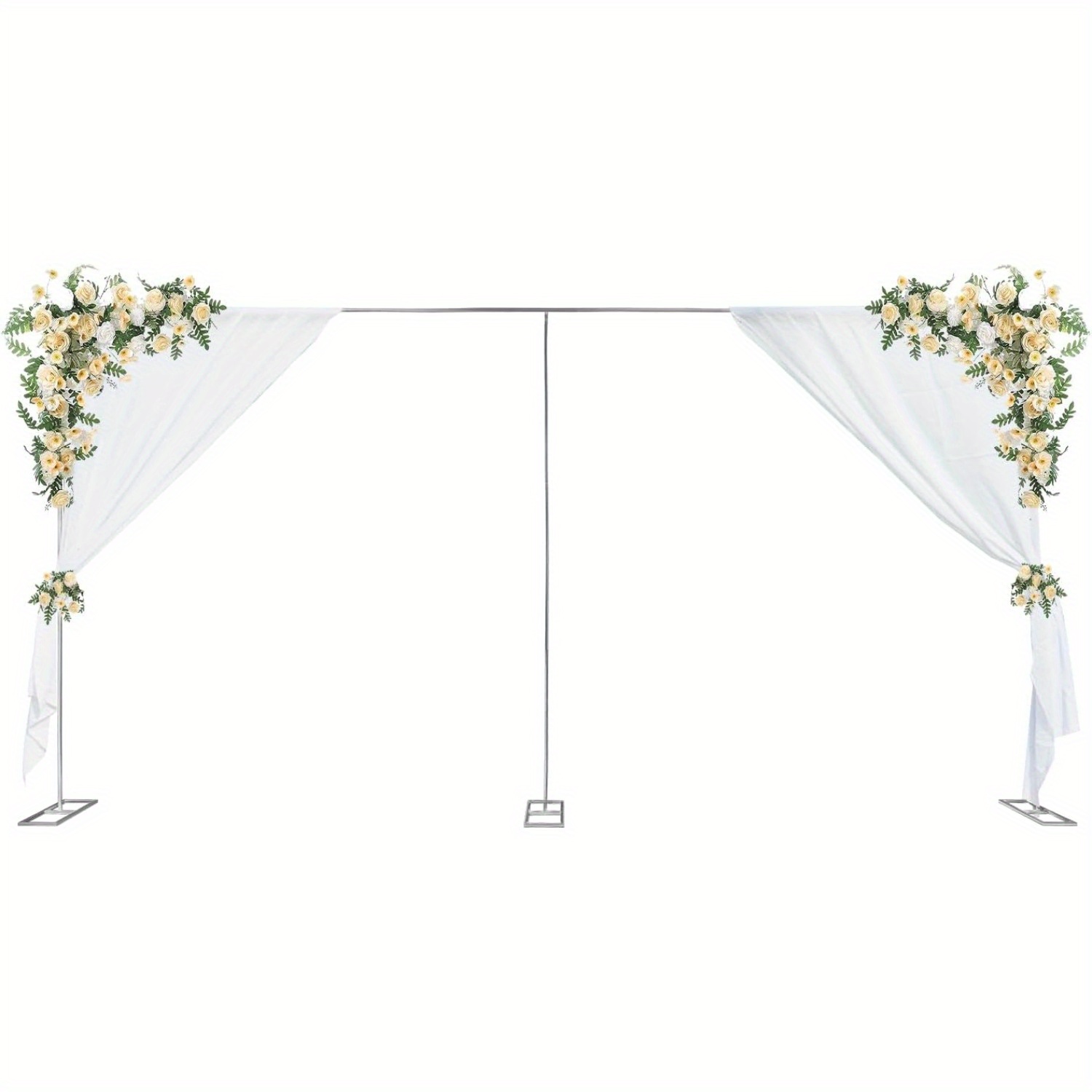 

Hotmalll 10x20ft Backdrop Stand Adjustable, Heavy Duty Professional Backdrop Stand For Parties, Square Wedding Metal Arch Frame With Sturdy Base, Length Adjustable