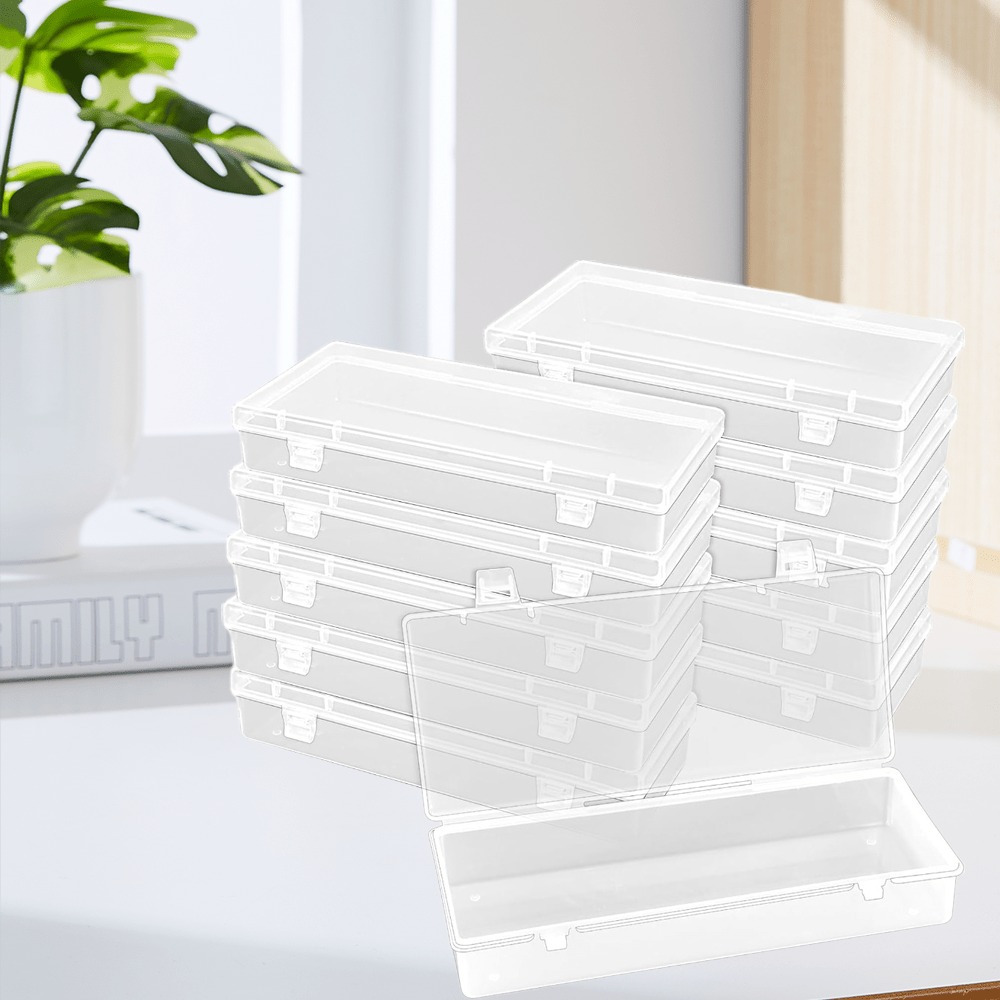 

10 Pieces Small Plastic Storage Boxes, Storage Containers With Lid, For Beads, Jewelry, Game Pieces, Pens And Crafts Items