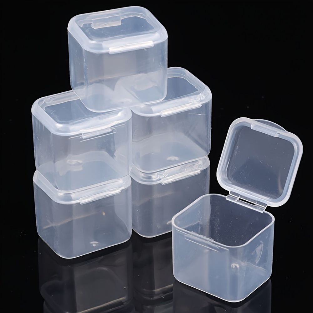 

40pcs Mini Clear Plastic Storage Containers With , Portable Boxes For Jewelry, Earrings, Rings, And Small Accessories Organization