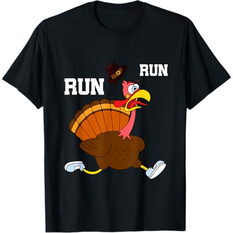 

Turkey Run Costume Thanksgiving Running Turkey , 100% Cotton, Thanksgiving Christmas Gifts For Men Women , S-xxxl, Black