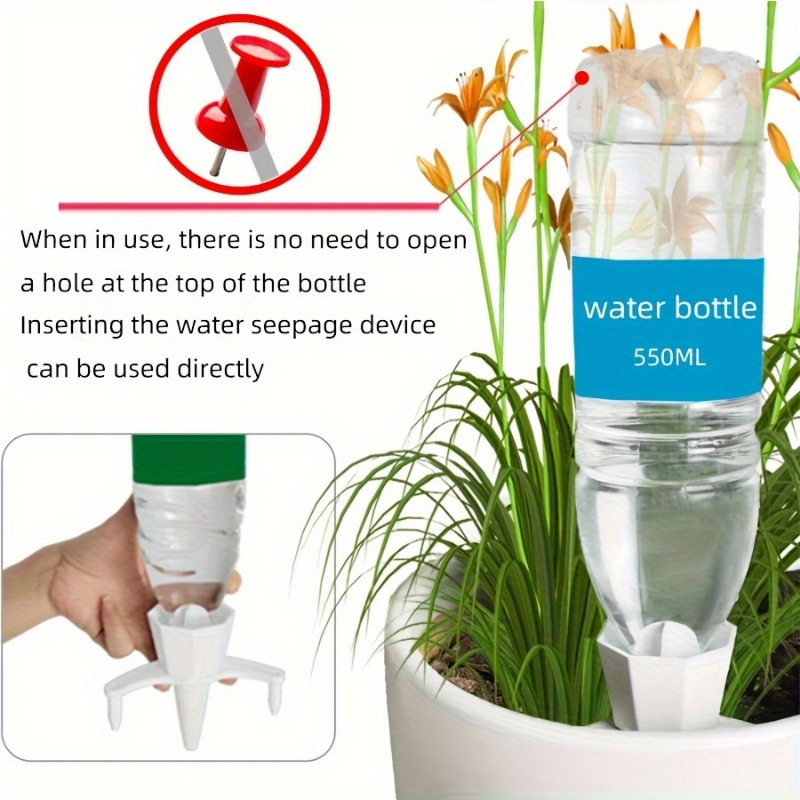 

5pcs Watering Spikes - Automatic Plant Waterer, Ceramic Self-watering System For Indoor & Outdoor Plants, Vacation