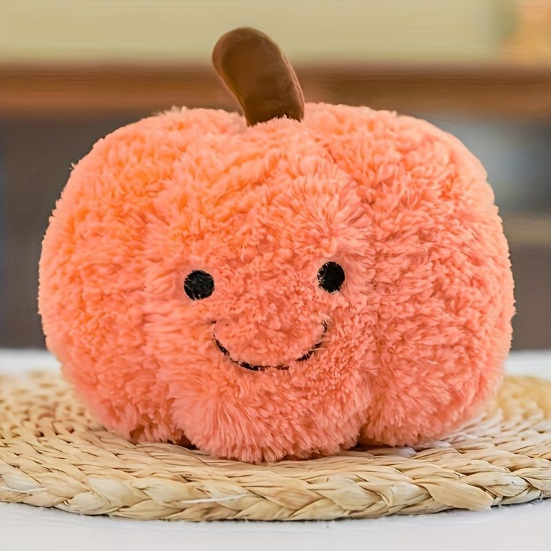 

Cuddly Pumpkin Plush Dog Toy - Soft Chew Toy For Small Breeds, Cartoon Fruit-themed & Christmas Gift Idea