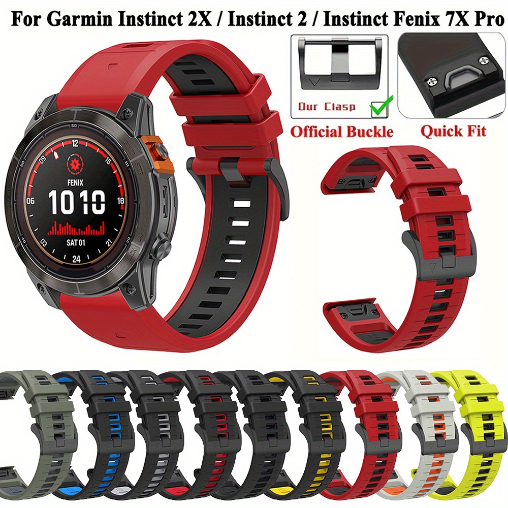 Cinturino In TPU Morbido Per Garmin Instinct 2X - Ricambio Sportivo Regolabile, Colori Vari (Solo Cinturino) - 2